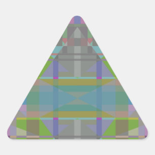 Adesivo Triangular Geométrica Azul-Verde Roxo