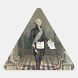 Adesivo Triangular George Washington como Freemason