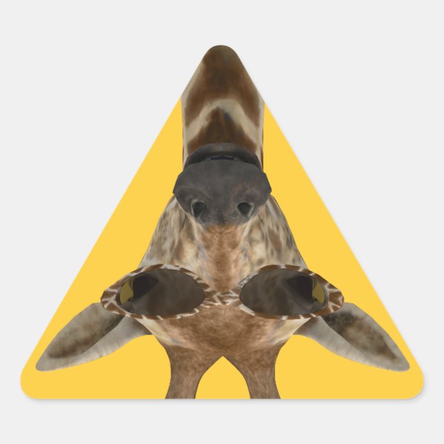 Adesivo Triangular Girafa incógnita (Frente)