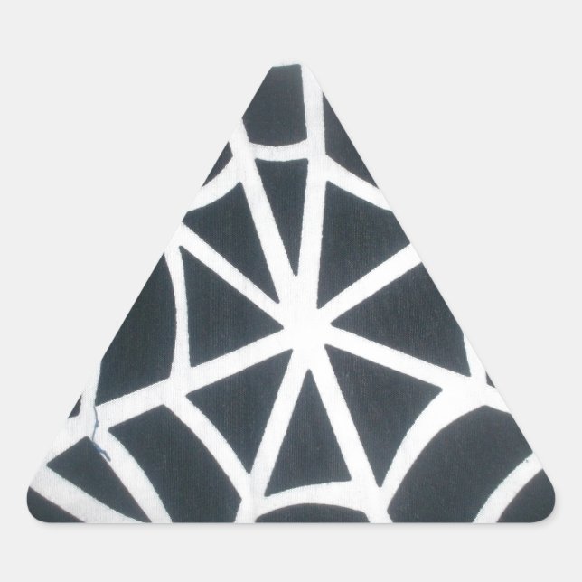 Adesivo Triangular Gothic Web Velocity Bold Preto Branco Teia de Aran (Frente)