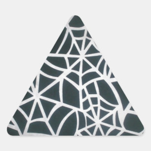 Adesivo Triangular Gothic Web Velocity Bold Preto Branco Teia de Aran