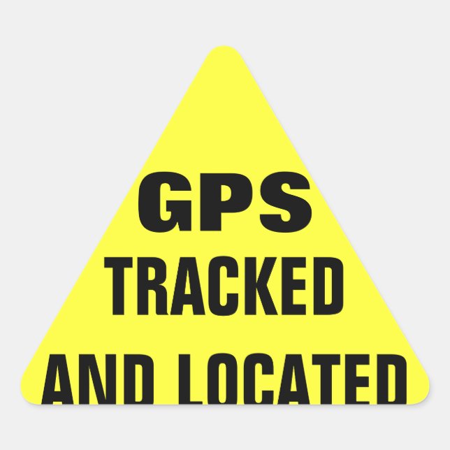 Adesivo Triangular GPS rastreado e localizado (Frente)