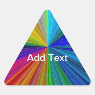 Adesivo Triangular Gradação circular arco-íris