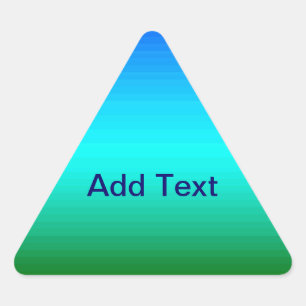 Adesivo Triangular Gradiente Azul e Verde do Mar e do Céu