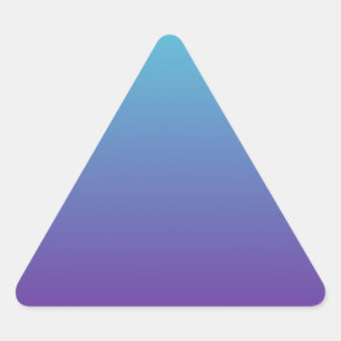 Adesivo Triangular Gradiente de Fundo Simples Turquesa Azul Roxo