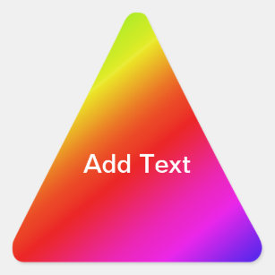 Adesivo Triangular Gradiente do arco-íris diagonal vermelho a verde
