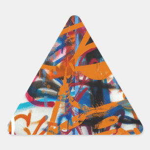 Adesivo Triangular Grafite de fundo Grunge Street Art Grafite al