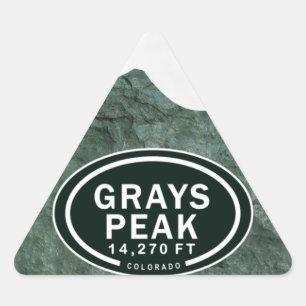Adesivo Triangular Grays Peak 14.270 FT Colorado Rocky Mountain