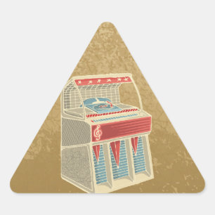 Adesivo Triangular Grunge Jukebox