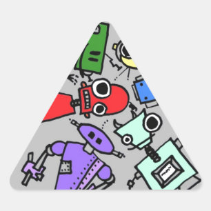 Adesivo Triangular Grupo dos robôs 4