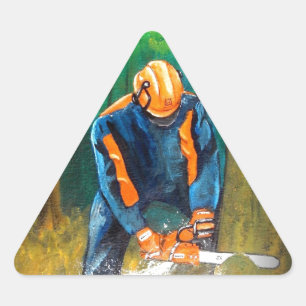 Adesivo Triangular Guarda florestal do Arborist do cirurgião de