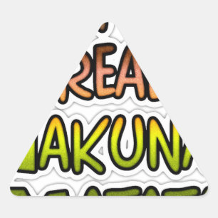 Adesivo Triangular Hakuna Matata Mantém Os Presentes Reais