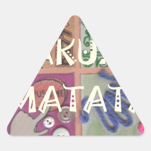 Adesivo Triangular Hakuna Matata - Sinal de Arte Impressão