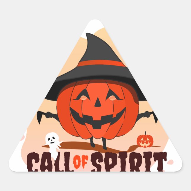 Adesivo Triangular Halloween Call of Spirit (Frente)