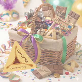 Adesivo Triangular Hamantash Hamantaschen Hebraico Purim Feliz