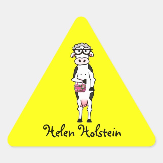 Adesivo Triangular Helen Holstein Stickers (Frente)