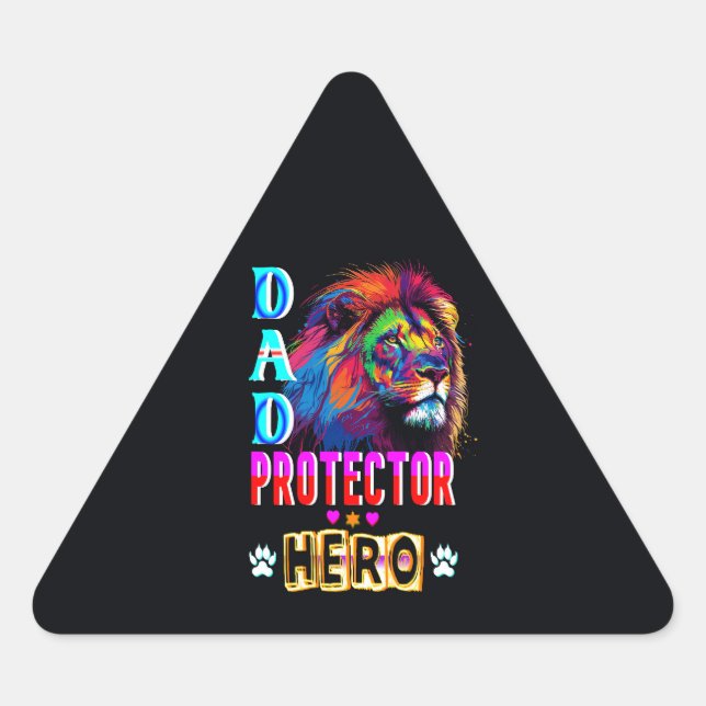 Adesivo Triangular Herói protetor do pai (Frente)