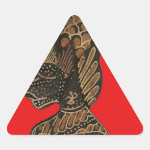 Adesivo Triangular Ho Ho! Feliz Natal Indonésia, bonitinho retro vin