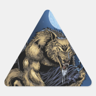 Adesivo Triangular Homem-lobo