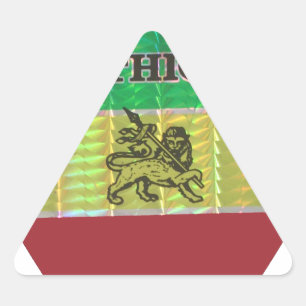 Adesivo Triangular I Love Heart Etiópia: Flag Art Motif