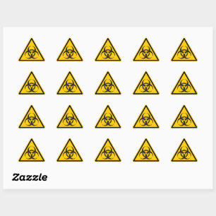 Adesivo Triangular Ícone do Biohazard