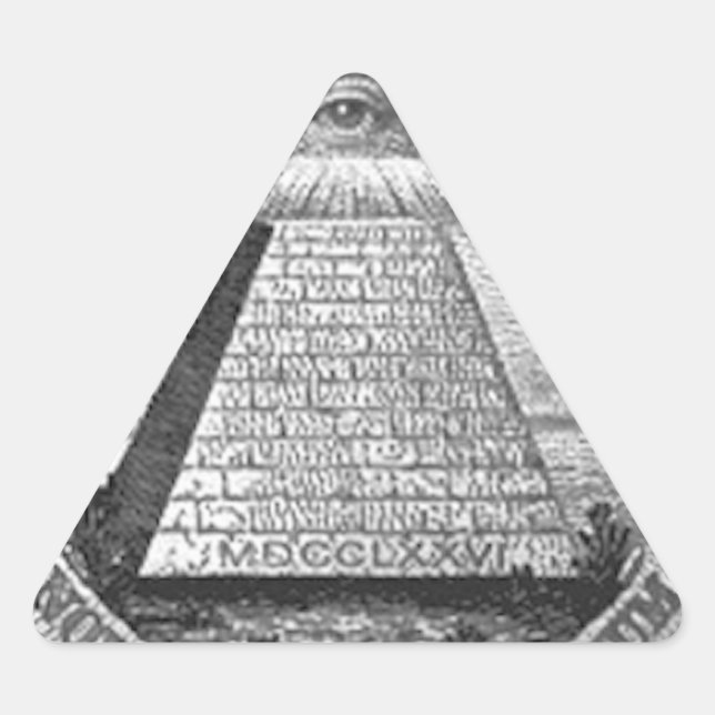 Adesivo Triangular Illuminati All Seeing (Frente)