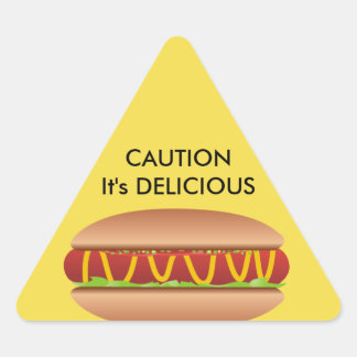 Adesivo Triangular Imagem do Hotdog