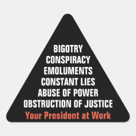 Adesivo Triangular Impedimento de Obstrução Emolumentos de Colusão Bi