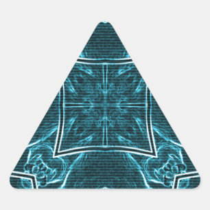 Adesivo Triangular Impressão artística da parte do leão