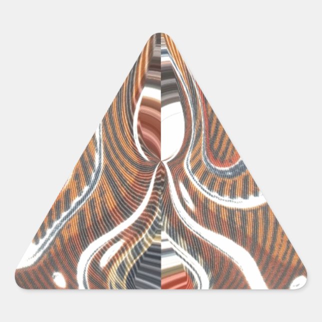Adesivo Triangular Impressão de Abstrato de arte africana (Frente)
