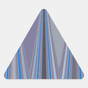 Adesivo Triangular Impressão de Arte Chevron Azul, Roxo e Cinza