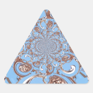 Adesivo Triangular Impressão de Arte de Caleidoscópio Vintage