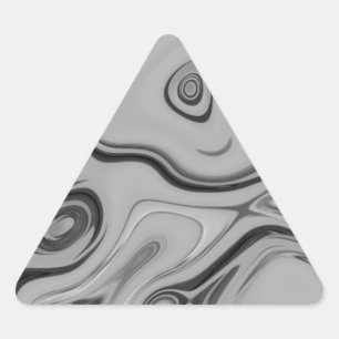 Adesivo Triangular Impressão de Arte de Cor de Cinza Cinza Adorável