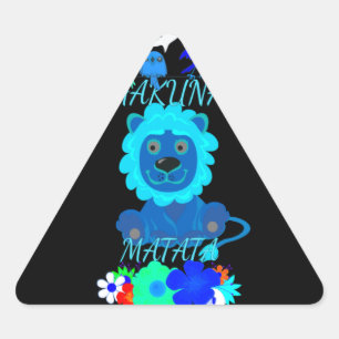 Adesivo Triangular Impressão de Arte de Leão Hakuna Matata