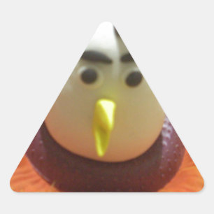 Adesivo Triangular Impressão de Arte de Pássaro Escultado em Girassol