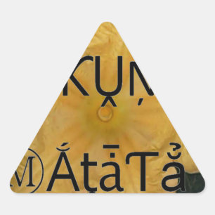 Adesivo Triangular Impressão de Arte do Ouro Star Hakuna Matata