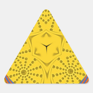 Adesivo Triangular Impressão de arte egípcia com Design de quadros ch