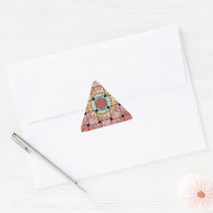 Adesivo Triangular Impressão de Arte Inspirada na África – Design Geo