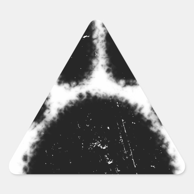 Adesivo Triangular Impressão De Canas De Cães Sólidas E Afastadas (Frente)