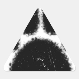 Adesivo Triangular Impressão De Canas De Cães Sólidas E Afastadas