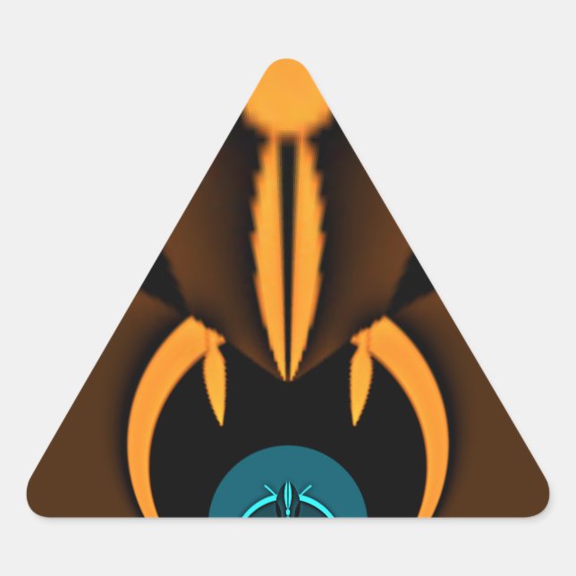 Adesivo Triangular Impressão de Contraste de Cor abstrato (Frente)