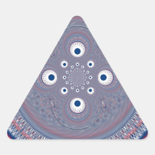 Adesivo Triangular Impressão de Design de arte radial