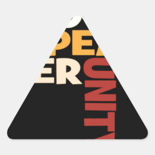 Adesivo Triangular impressão do Love Rocks Peace Art de 2014