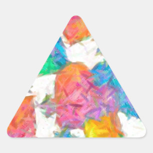 Adesivo Triangular Impressionista Pastel Namorados Hearts