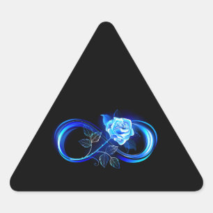 Adesivo Triangular Infinito brilhante com rosa azul