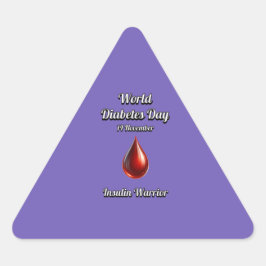 Adesivo Triangular Insulin Warrior Dia Mundial da Diabetes.