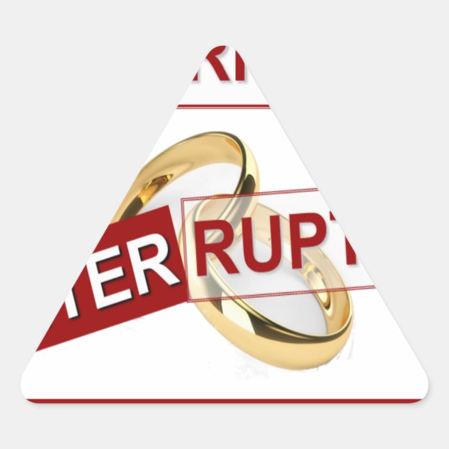 Adesivo Triangular Interrupção Gloriosa: Um Começo Dourado (Frente)