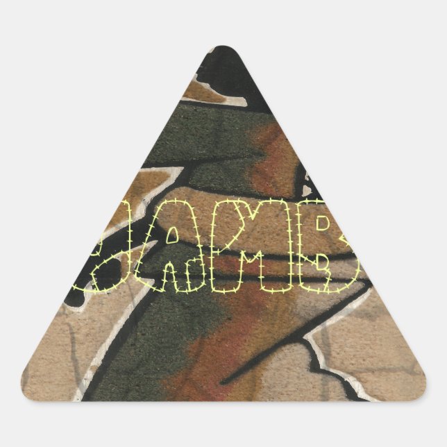 Adesivo Triangular Jambo Habari Hakuna Matata. (Frente)