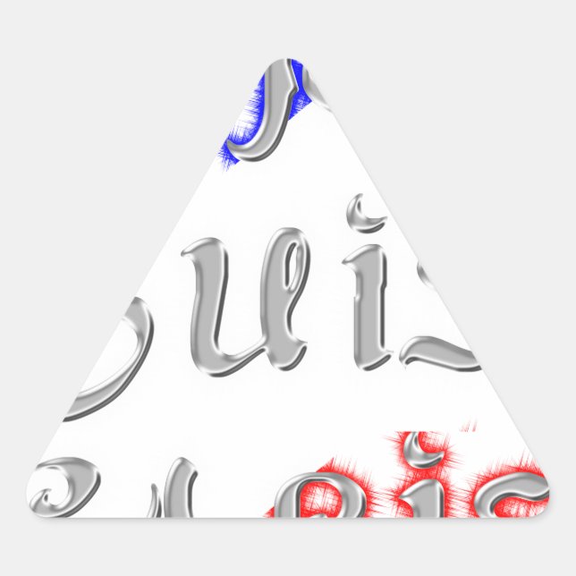 Adesivo Triangular Je Suis Paris Art Impressão (Frente)