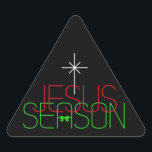 Adesivo Triangular Jesus Season<br><div class="desc">Alegra-te pela razão da estação.</div>